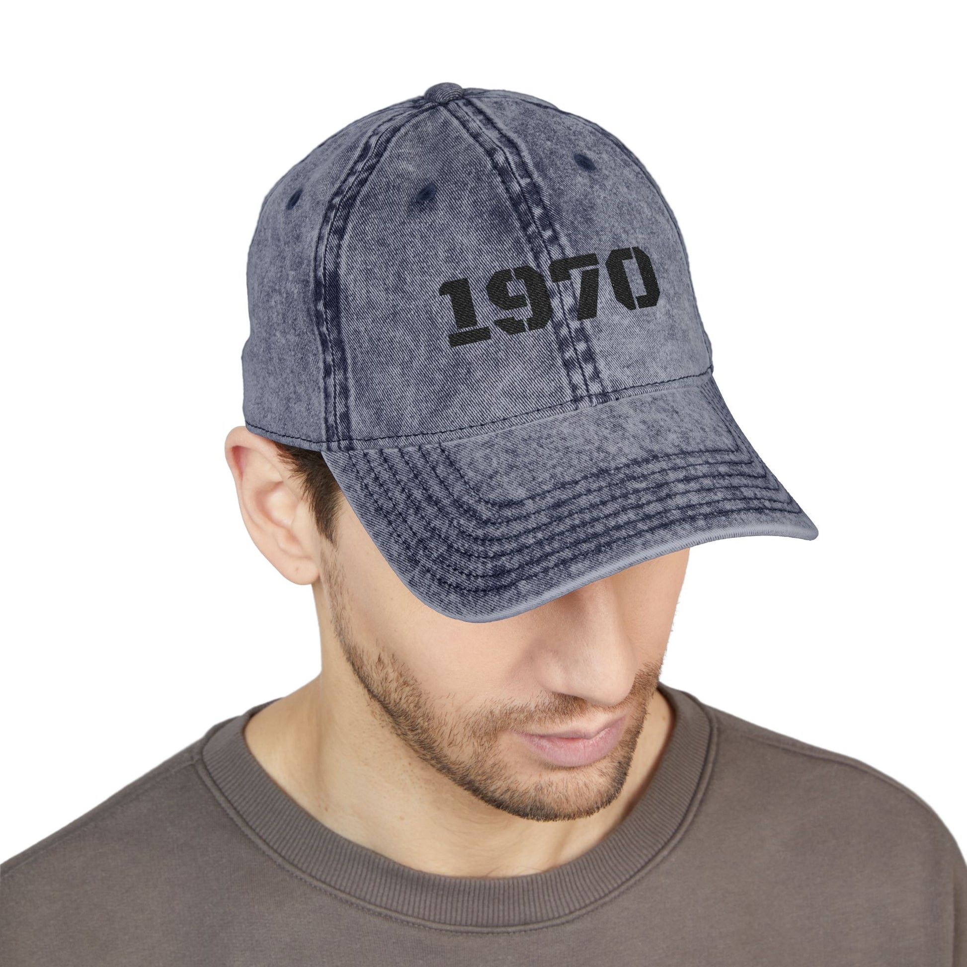 Vintage Embroidered Cap, Retro Baseball Hat, 70s Style Headwear, Gift for Dad, Casual Fashion Accessory - TRV