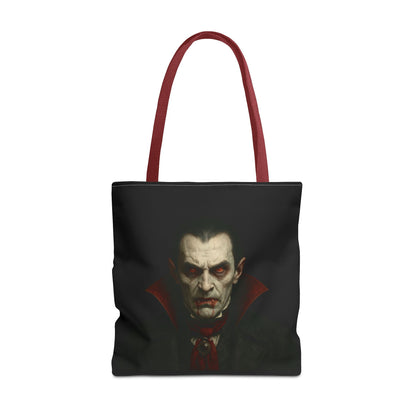 Vampire Haunted Tote Bag, Spooky Shopping Bag, Halloween Accessory, Gothic Style Handbag, Perfect for Halloween Parties, Unisex Tote - TRV