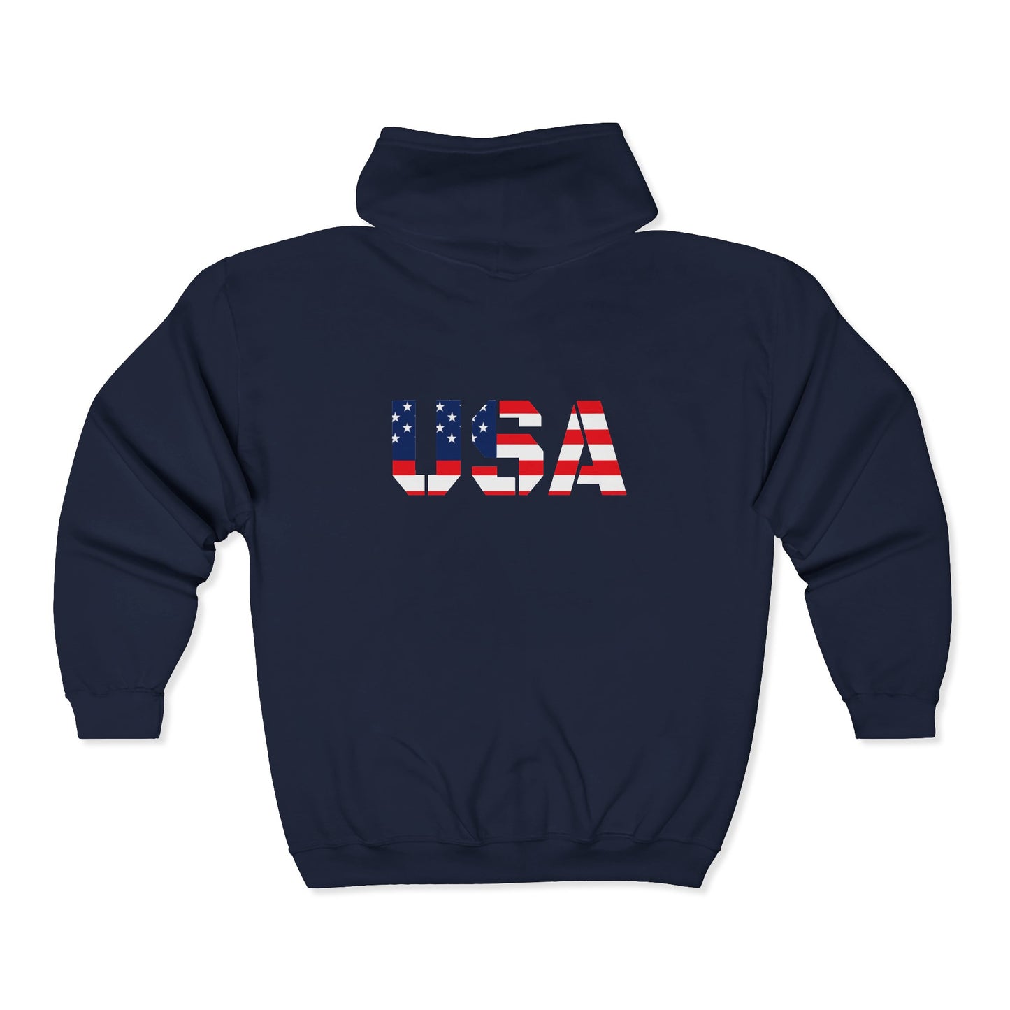USA Flag Full‑Zip Hoodie — American Patriotic Zip-Up Sweatshirt
