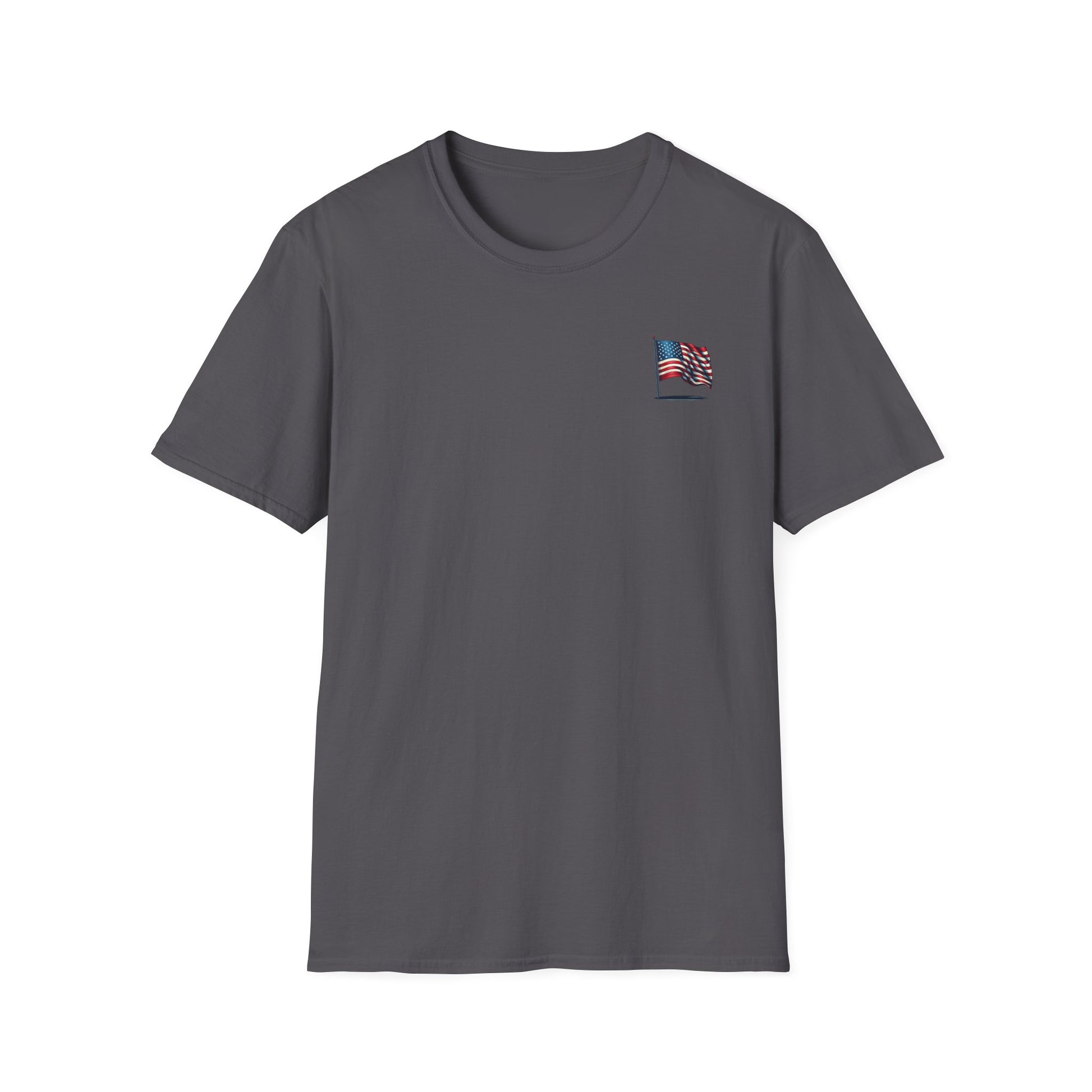 Patriotic Unisex Softstyle T-Shirt, American Flag Tee, USA Pride Shirt, Perfect for Independence Day, Casual Wear - TRV
