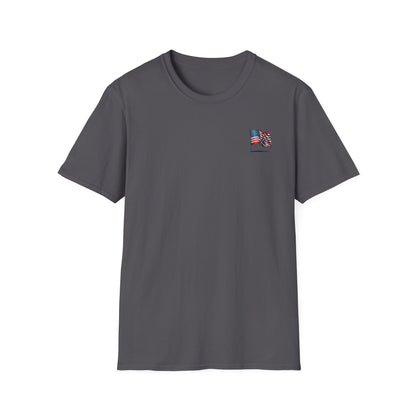 Patriotic Unisex Softstyle T-Shirt, American Flag Tee, USA Pride Shirt, Perfect for Independence Day, Casual Wear - TRV