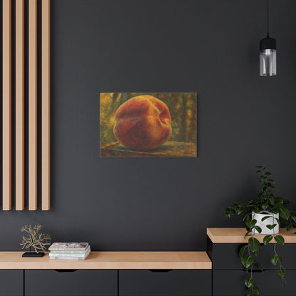 Rustic Peach Canvas Wall Art, Art Decor, Kitchen Artwork, Home Decoration, Gift for Fruit Lover, Summer Decor - TRV