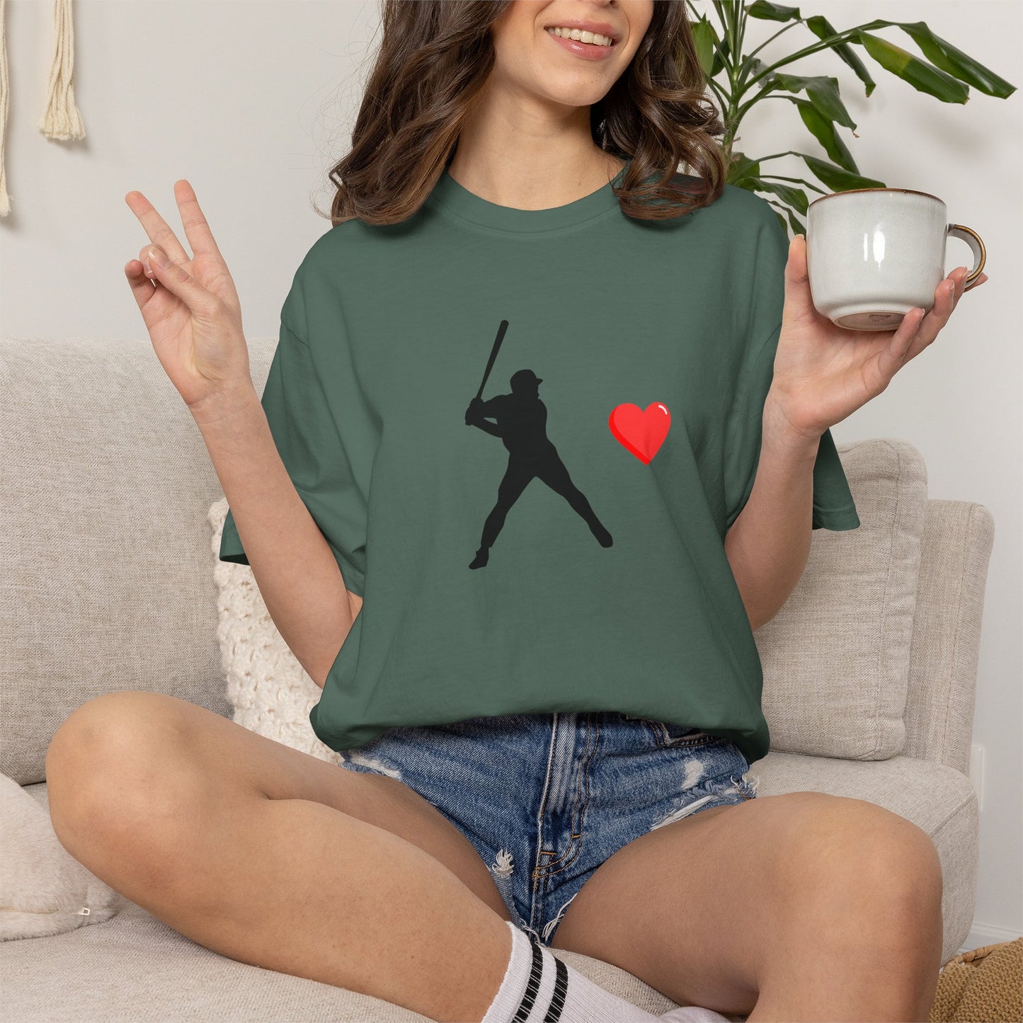 Baseball Love T-Shirt, Unisex Sports Tee, Gift for Baseball Fans, Valentine's Day Shirt, Game Day Apparel, Soft Cotton Top