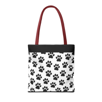 Paw Print Tote Bag, Dog Lover Gift, Shopping Tote, Eco-Friendly Bag, Pet Accessory, Animal Print Carryall - TRV