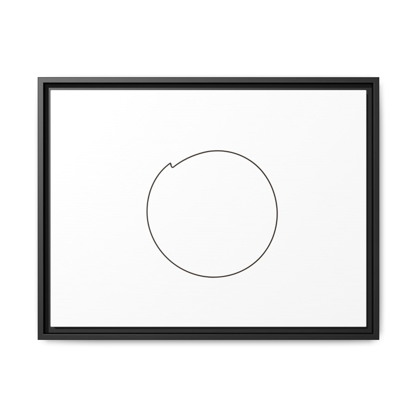 Minimal Circle Line Matte Canvas Framed | Modern Abstract Wall Art