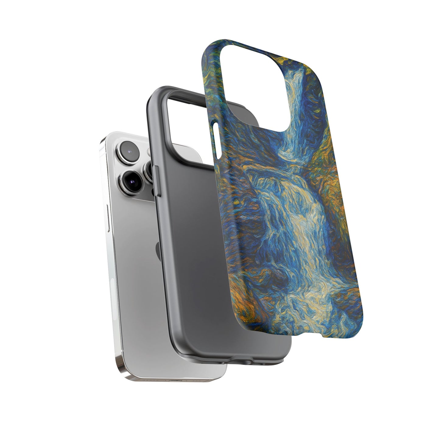 Artistic Phone Case - Waterfall Design, Unique Gift, Phone Accessory, Nature Lover, Original Artwork - TRV