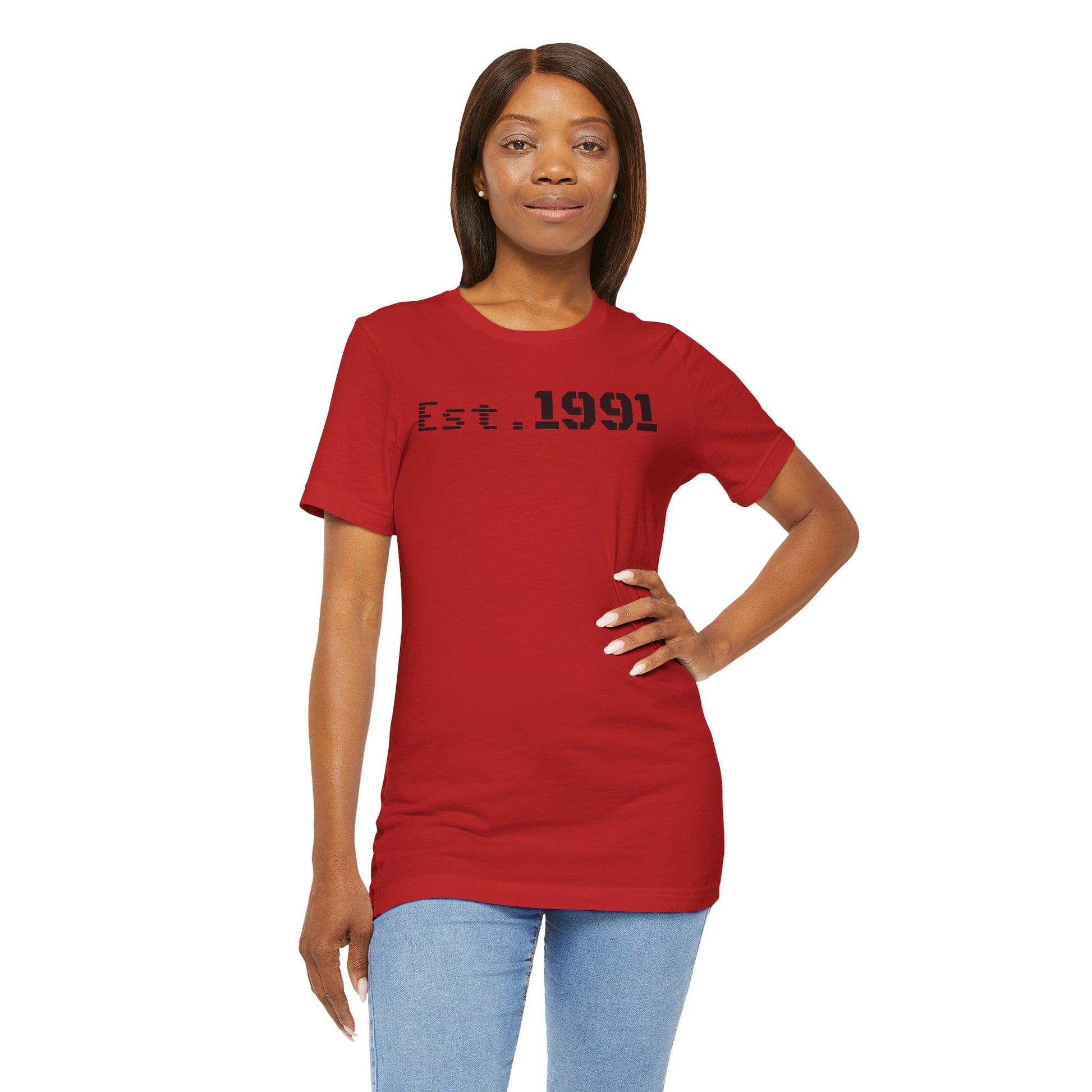 Established 1991 Unisex Jersey Tee | Vintage Anniversary Gift | Casual Wear, Birthday Shirt, Retro Style, Statement Tee, Gift for Him/Her - TRV