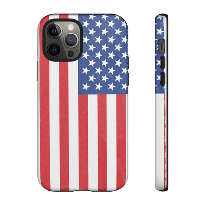 Patriotic Phone Case - Tough Cases for Veterans, USA Lovers, Independence Day, Memorial Day, Flag Design - TRV