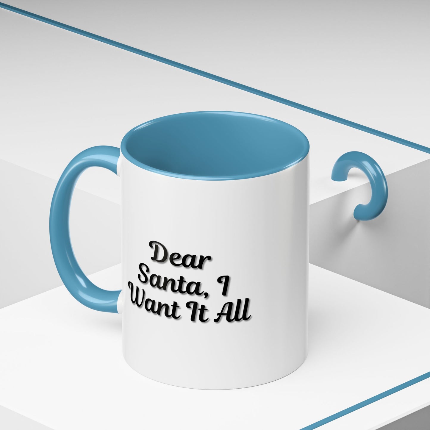 Dear Santa Accent Coffee Mug - Fun Holiday Mug for Christmas Enthusiasts
