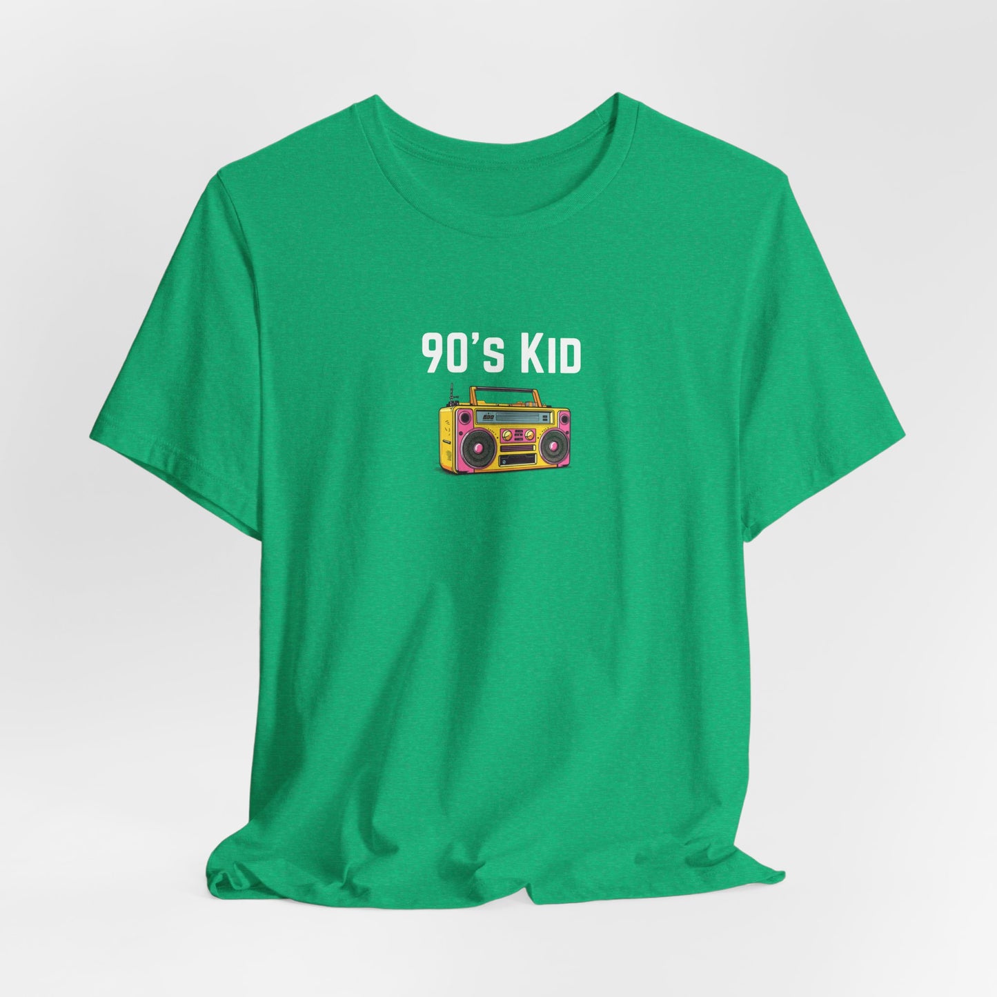 Retro Boombox Tee — 90s Kid Graphic T-Shirt