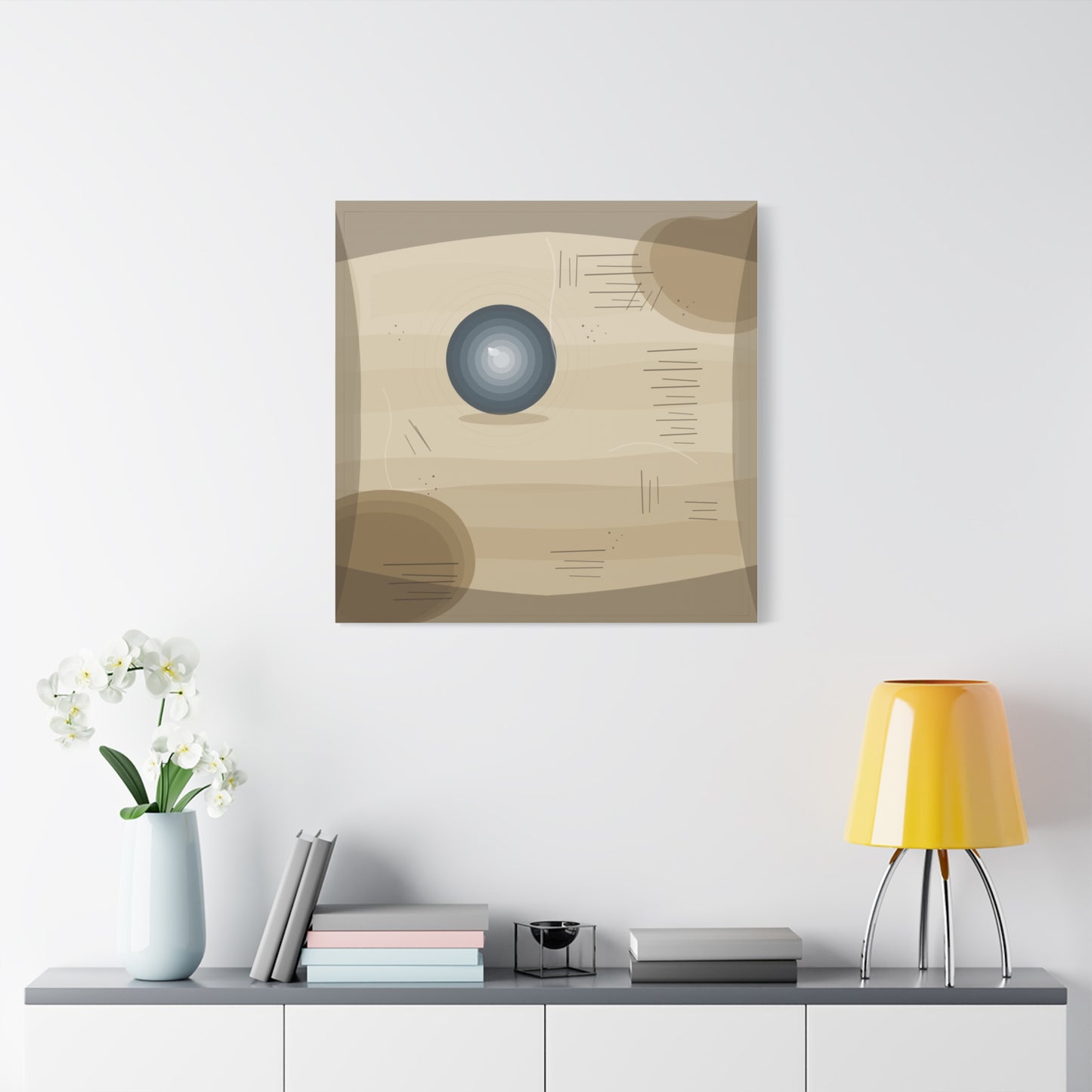 Abstract Warm Desert Field Matte Canvas