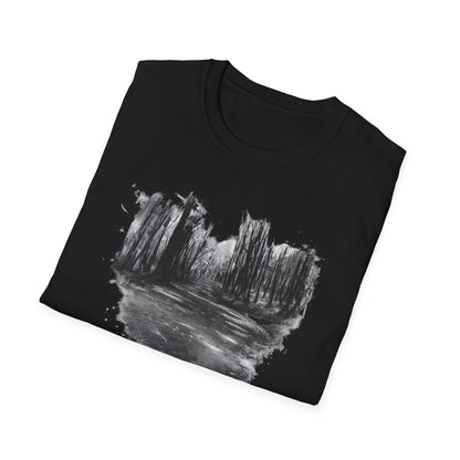 Minimalist Nature-Inspired Unisex Softstyle T-Shirt, Casual Wear, Everyday Style, Gift for Nature Lovers, Eco-Friendly Fashion