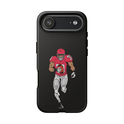 Football Player Tough Phone Case – Protective Black Sports iPhone Case