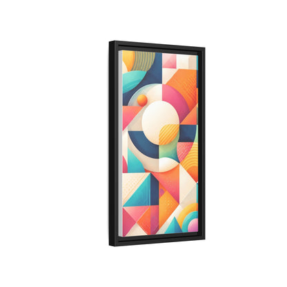 Colorful Geometric Abstract Art Matte Canvas Framed