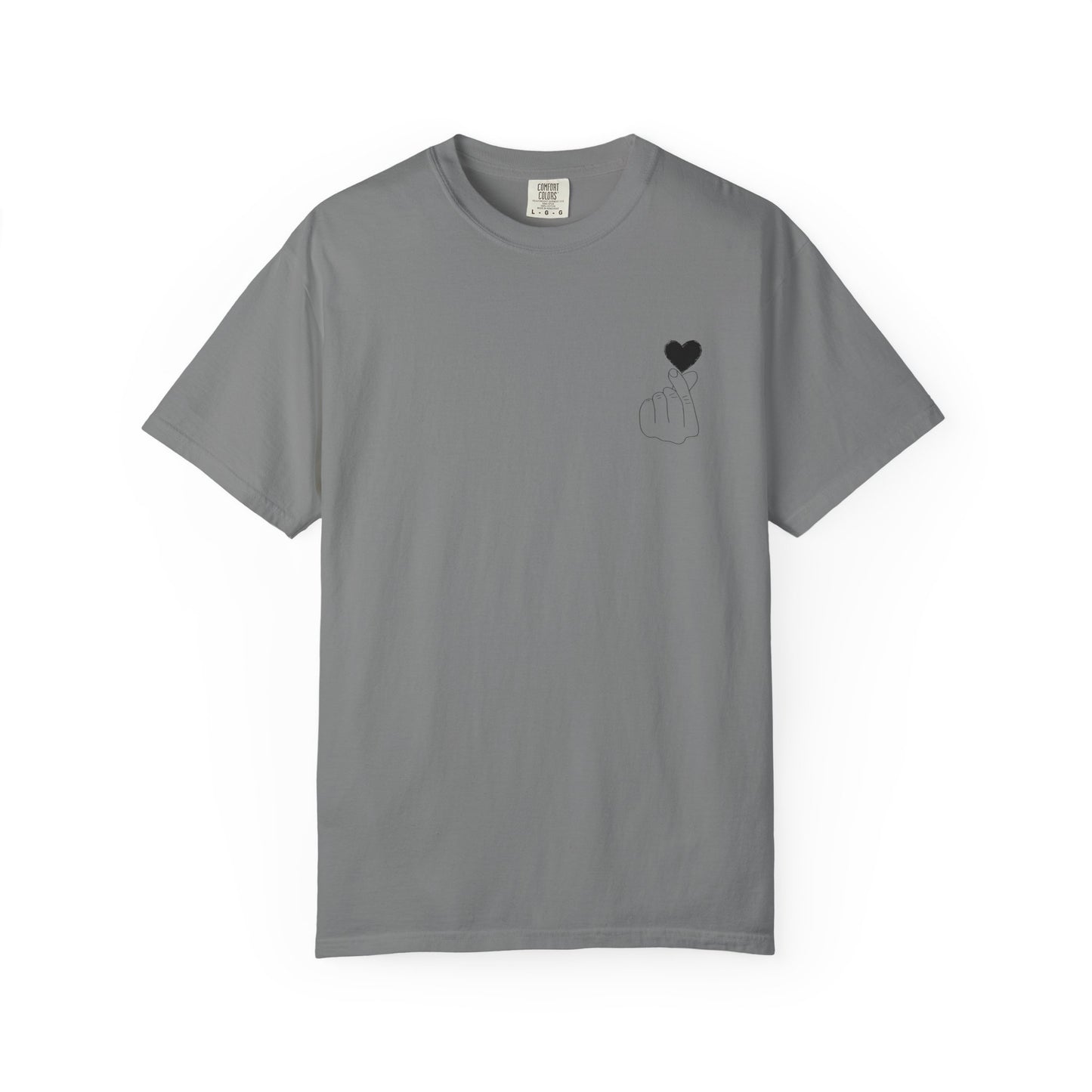 Unisex Garment-Dyed T-Shirt with Heart Design | Casual Trendy Wear for All Occasions