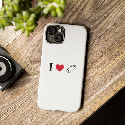 Football Love Phone Case - Tough Cases, Unique Sports Lover Gift, Personalized Cellphone Cover, Birthday Present, Sports Equipment - TRV
