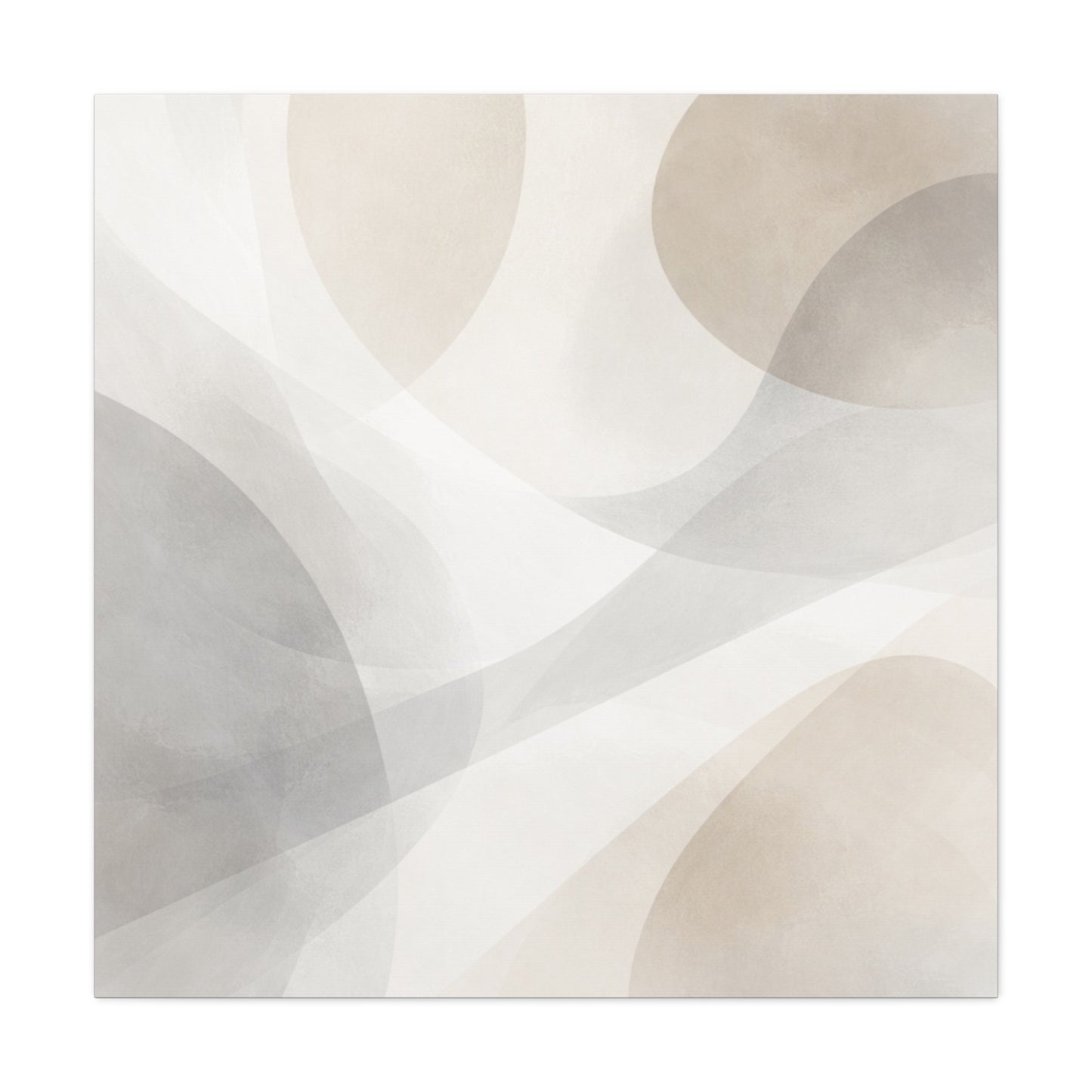 Neutral Abstract Organic Shapes Matte Canvas