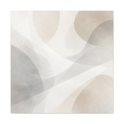 Neutral Abstract Organic Shapes Matte Canvas