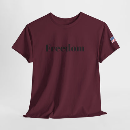 Freedom script tee | T-Shirt, American flag sleeve - TRV