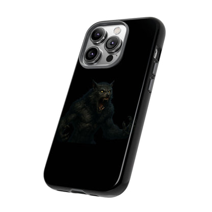 Werewolf Phone Case, Tough Cases, Black Panther Design, Gift for Animal Lovers, Phone Accessories, Fierce Phone Protection - TRV