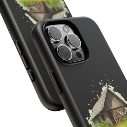 Rustic Farmhouse Phone Case, Cute Cottage Design, Tough Cases for Nature Lovers, Eco-Friendly Gift, Customizable Tech Accessories - TRV
