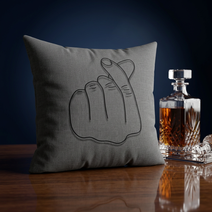 Minimalist Hand Gesture Throw Pillow - Cozy Home Decor