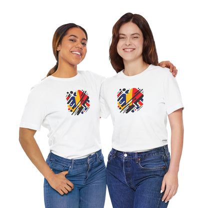 Artistic Heart Unisex Jersey Tee - Vibrant Graphic Tee, Casual Wear, Gift for Art Lovers, Birthday Surprise, Everyday Comfort - TRV