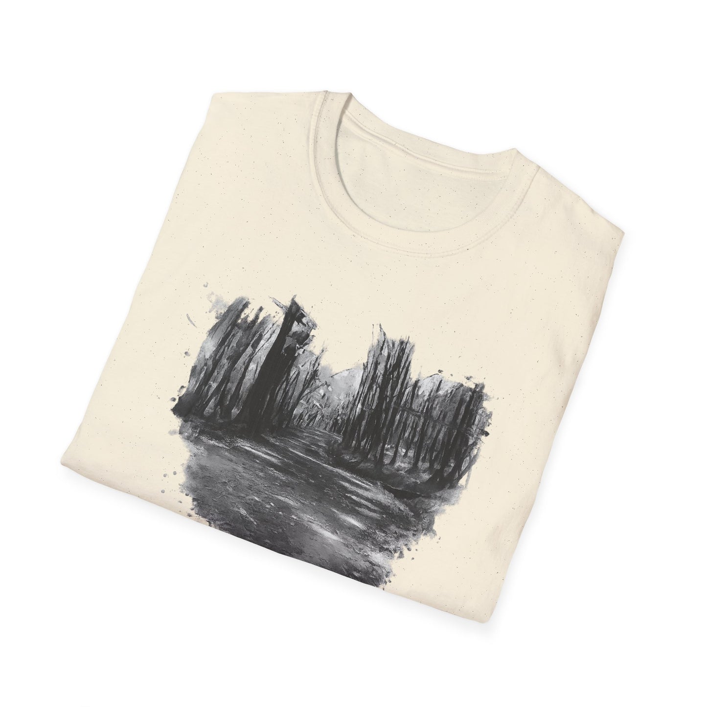 Minimalist Nature-Inspired Unisex Softstyle T-Shirt, Casual Wear, Everyday Style, Gift for Nature Lovers, Eco-Friendly Fashion