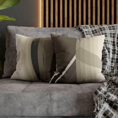 Abstract Neutral Leaf Artwork Pillowcase | Square Pillowcase