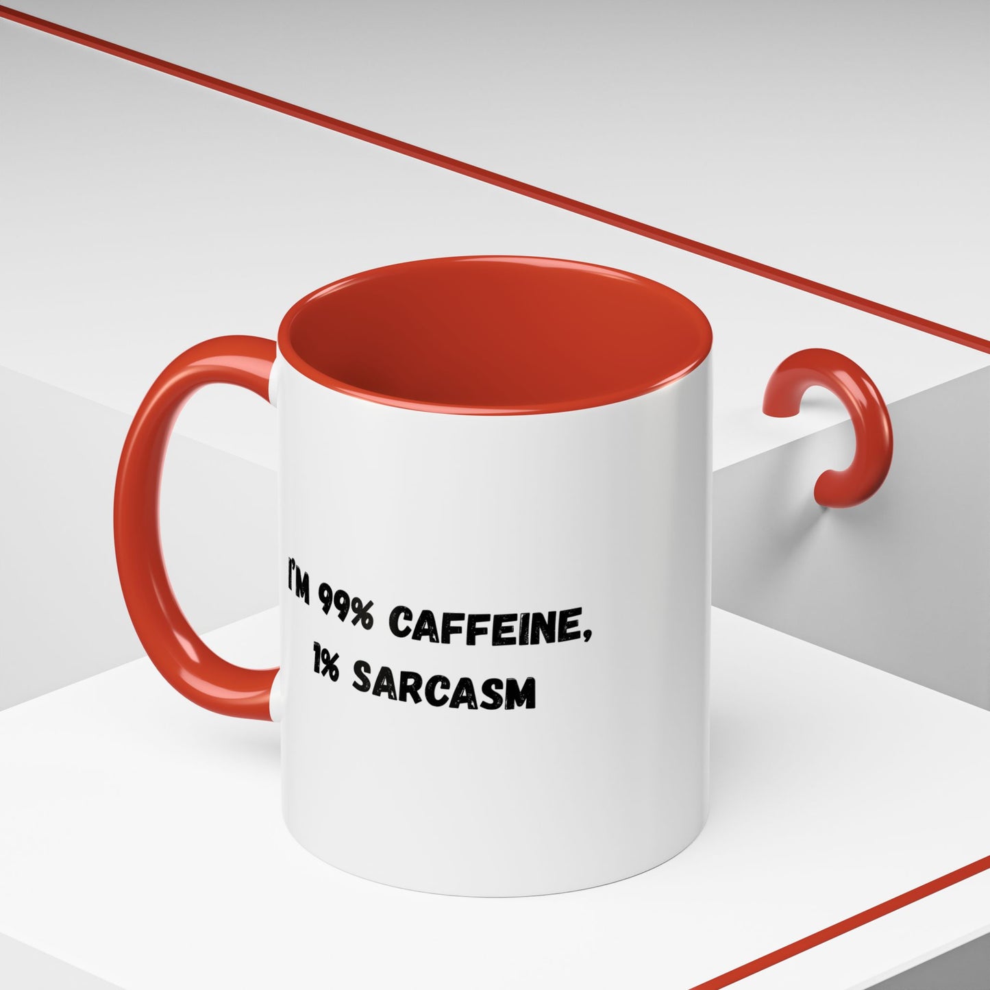 Sarcastic Coffee Mug - Funny Gift for Coffee Lovers, Black and White Accent Mug, Gift for Birthdays, Office Humor, Caffeine Enthusiasts