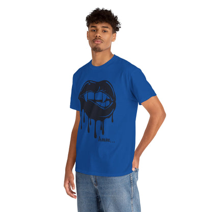 Edgy Graphic Tee - Dripping Lips Design - Unisex Heavy Cotton Tee