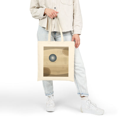 Minimalist Orb Abstract Tote Bag | Geometric Earth Tone Art