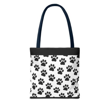 Paw Print Tote Bag, Dog Lover Gift, Shopping Tote, Eco-Friendly Bag, Pet Accessory, Animal Print Carryall - TRV