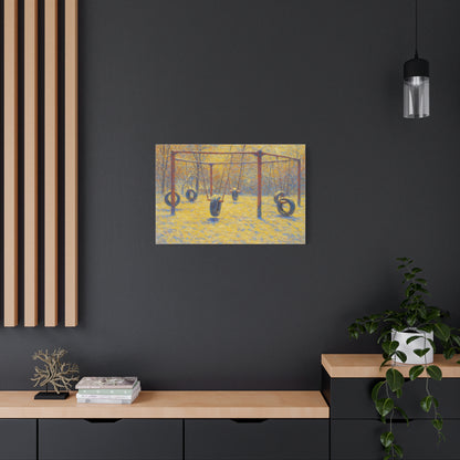 Playground Art Print, Family Room Decor, Nostalgic Wall Art, Kids Room Decoration, Gift for Parents, Children's Playroom - TRV