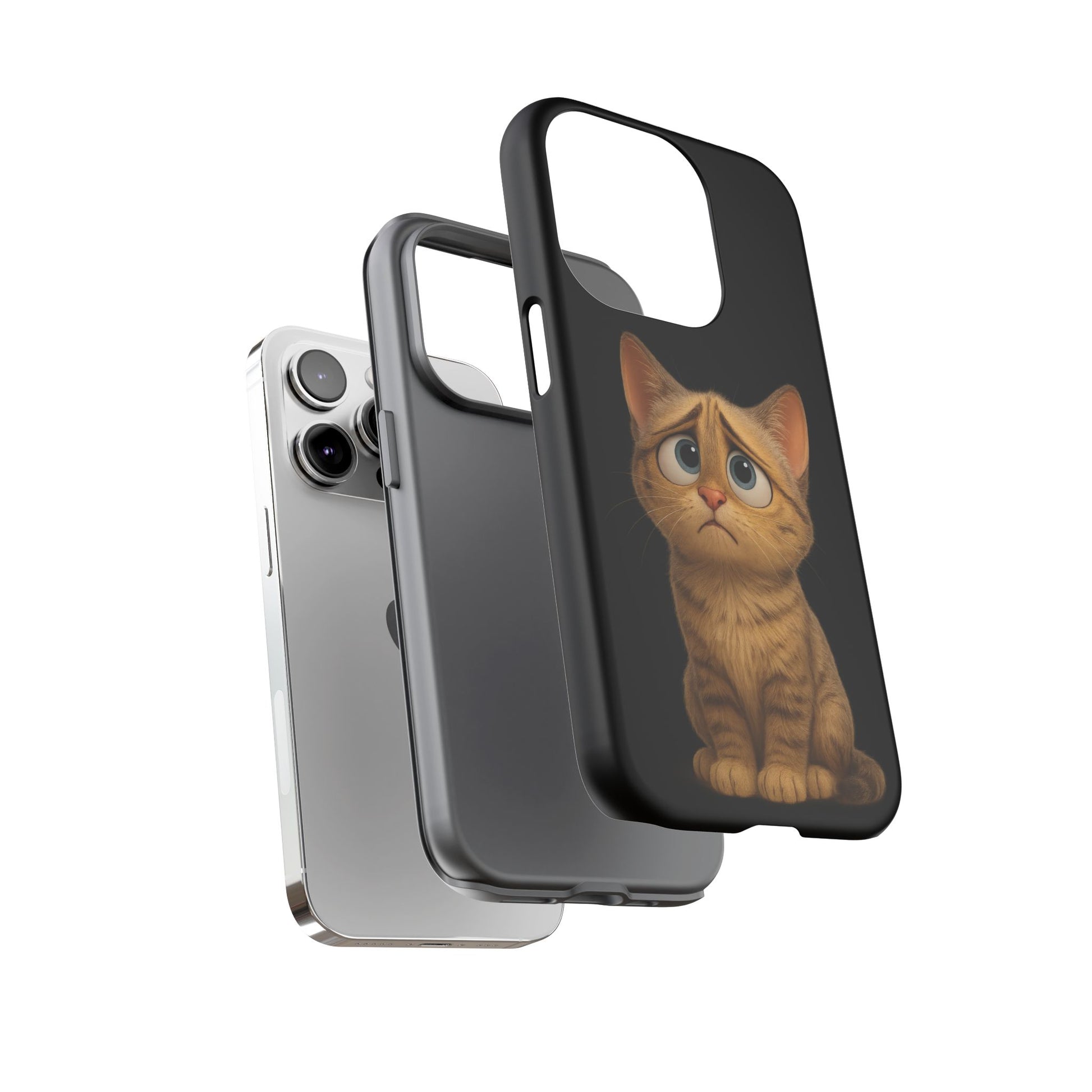 Cute Cat Phone Case, Adorable Kitty Cover, Pet Lover Gift, Unique Animal Design, Customizable Mobile Case - TRV