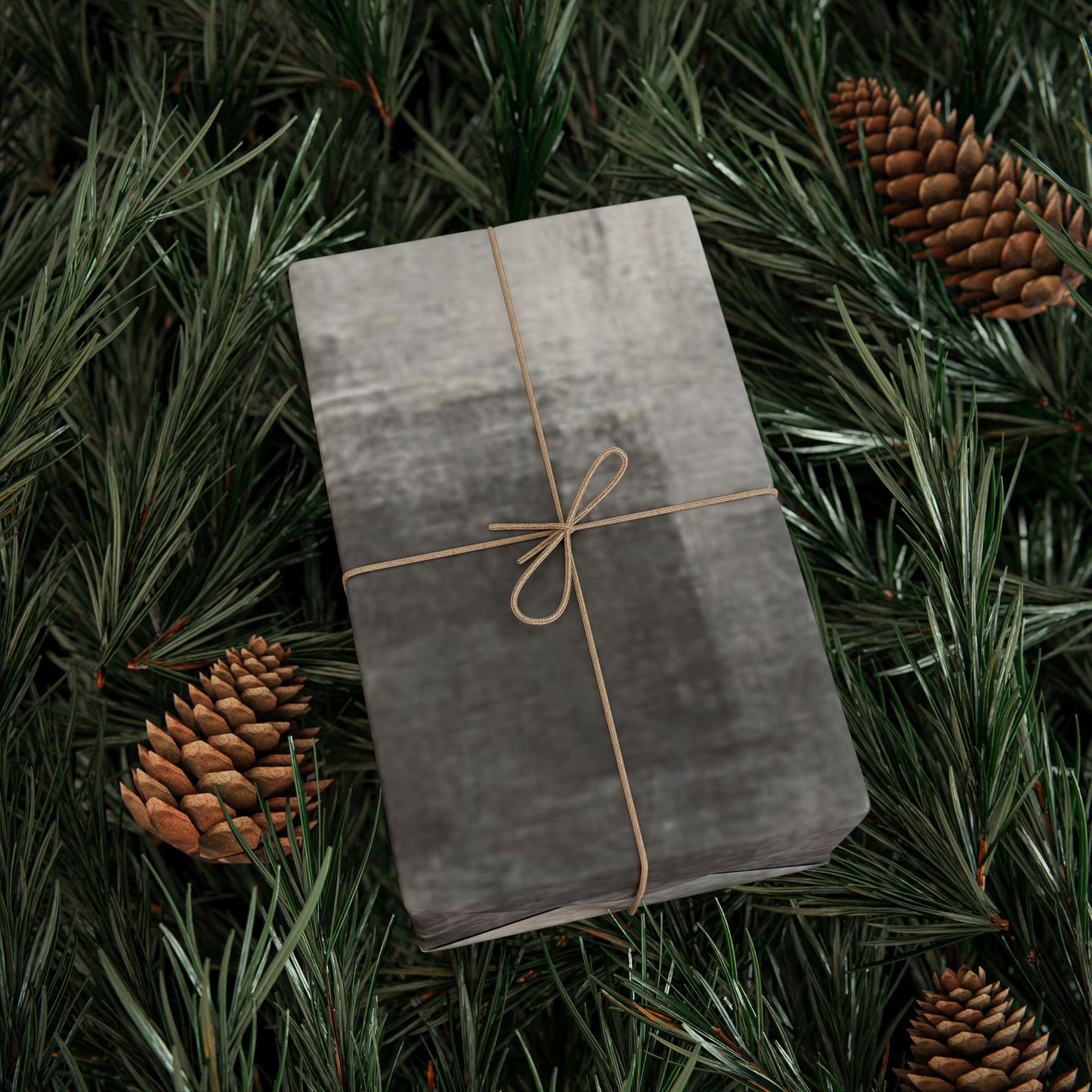 Gray Marble Wrapping Paper Roll — Neutral Watercolor Gift Wrap for Weddings, Birthdays & Minimalist Packaging