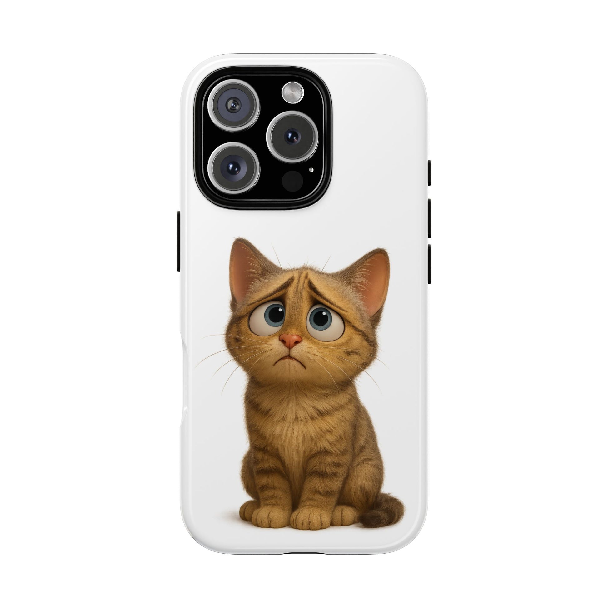 Cute Cat Phone Case, Funny Kitty Case, Animal Lover Gift, Cat Lover Accessory, Unique Cat Design Case, Pet Mom Gift - TRV