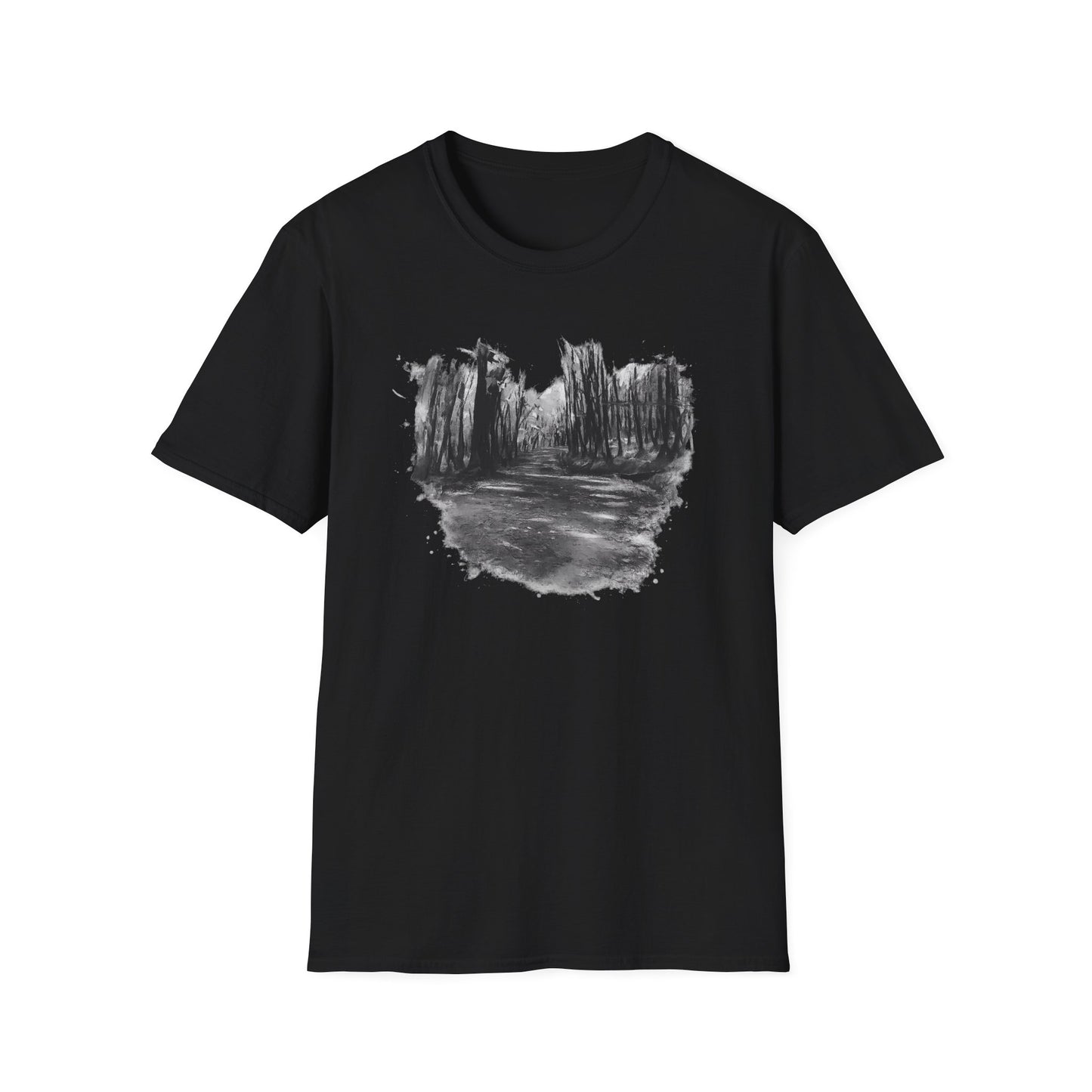 Minimalist Nature-Inspired Unisex Softstyle T-Shirt, Casual Wear, Everyday Style, Gift for Nature Lovers, Eco-Friendly Fashion