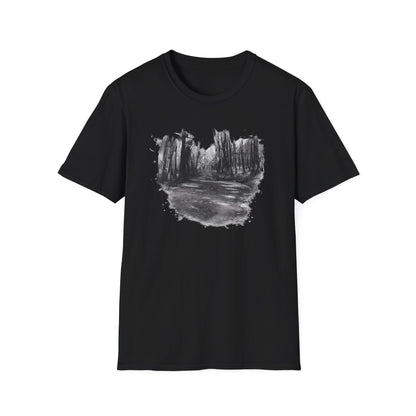 Minimalist Nature-Inspired Unisex Softstyle T-Shirt, Casual Wear, Everyday Style, Gift for Nature Lovers, Eco-Friendly Fashion