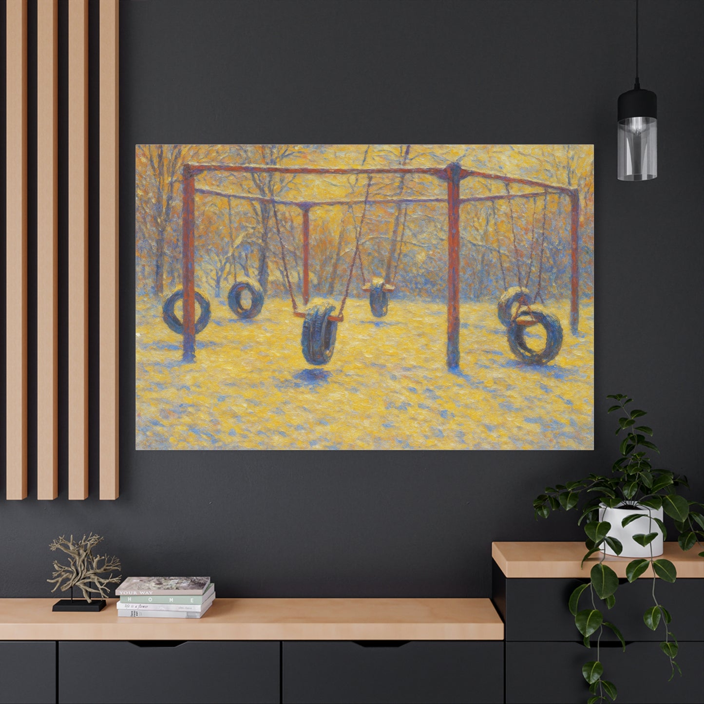 Playground Art Print, Family Room Decor, Nostalgic Wall Art, Kids Room Decoration, Gift for Parents, Children's Playroom - TRV