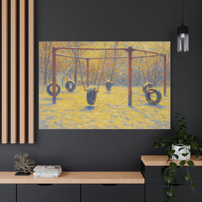 Playground Art Print, Family Room Decor, Nostalgic Wall Art, Kids Room Decoration, Gift for Parents, Children's Playroom - TRV