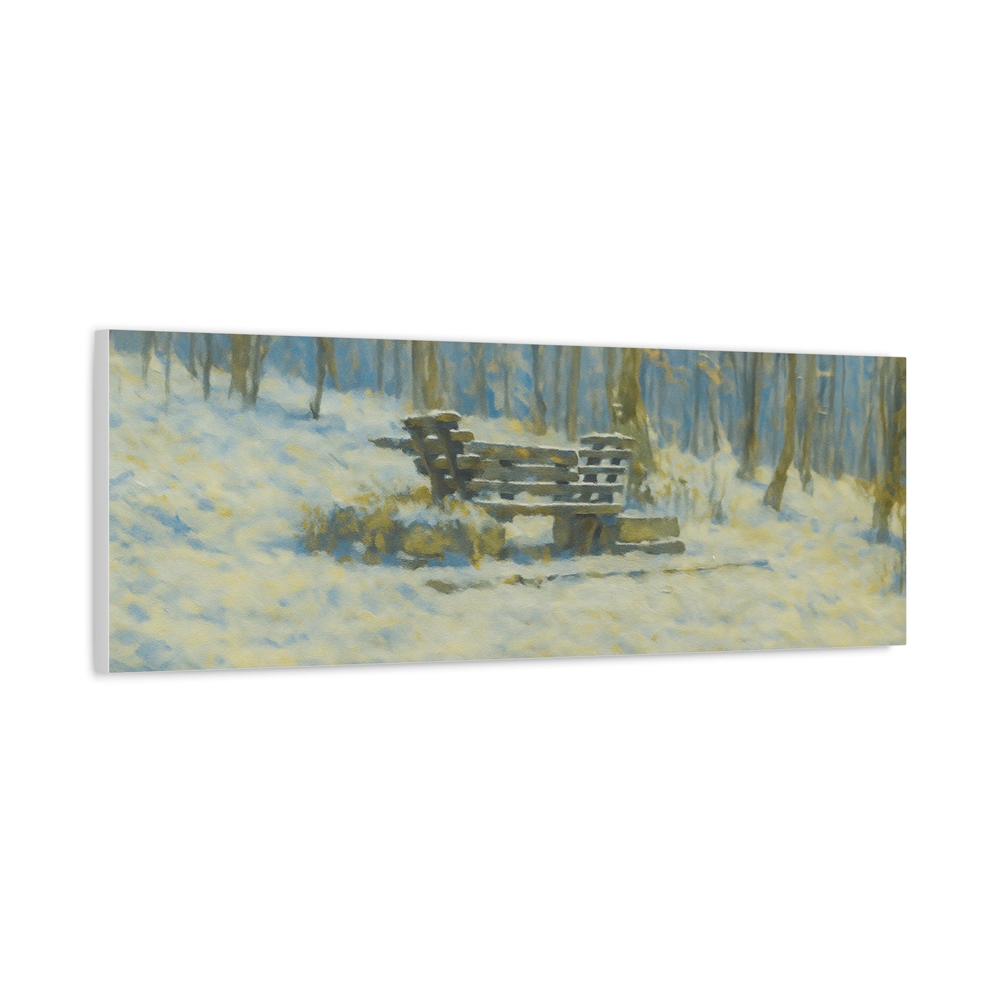 Winter Serenity Canvas Wall Art, Cozy Living Room Decor, Nature Landscape Print, Gift for Art Lovers, Home Decor, Seasonal Artwork - TRV