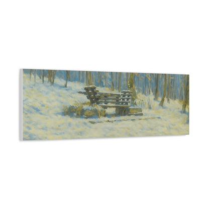 Winter Serenity Canvas Wall Art, Cozy Living Room Decor, Nature Landscape Print, Gift for Art Lovers, Home Decor, Seasonal Artwork - TRV