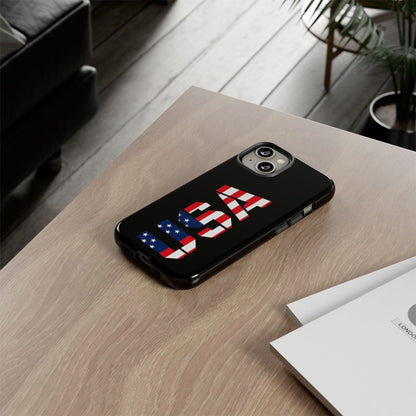 USA Flag Phone Case, Tough Phone Cover, Patriotic Gift, Independence Day Accessory, American Pride Mobile Case - TRV