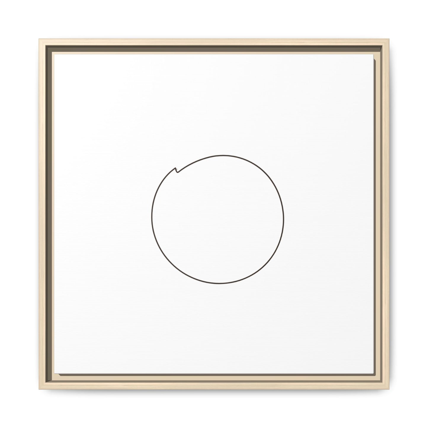 Minimal Circle Line Matte Canvas Framed | Modern Abstract Wall Art