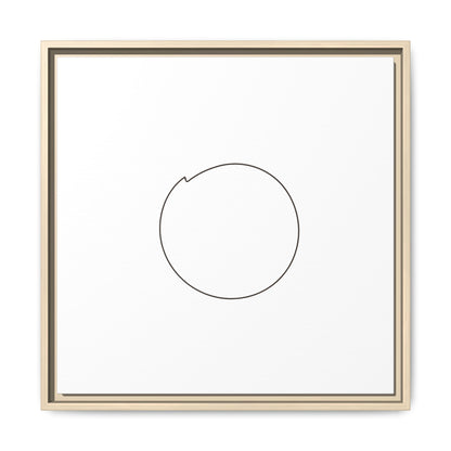 Minimal Circle Line Matte Canvas Framed | Modern Abstract Wall Art