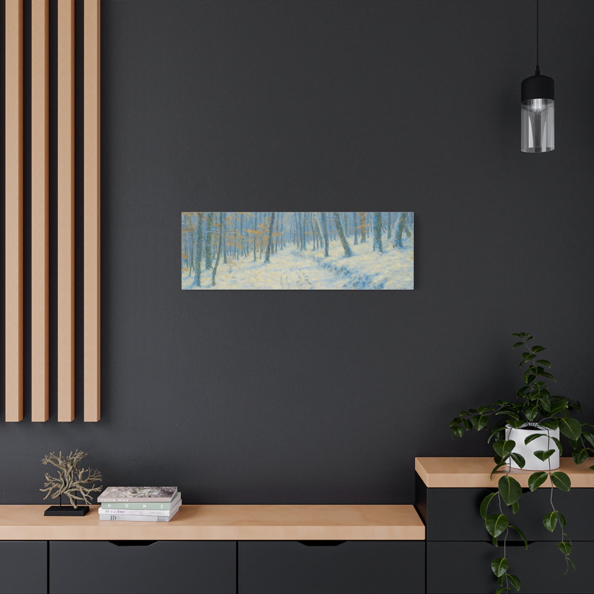 Winter Wonderland Canvas Art, Stretched Canvas Wall Decor, Home Decor, Art for Living Room, Gift for Nature Lovers, Cozy Winter Vibes - TRV