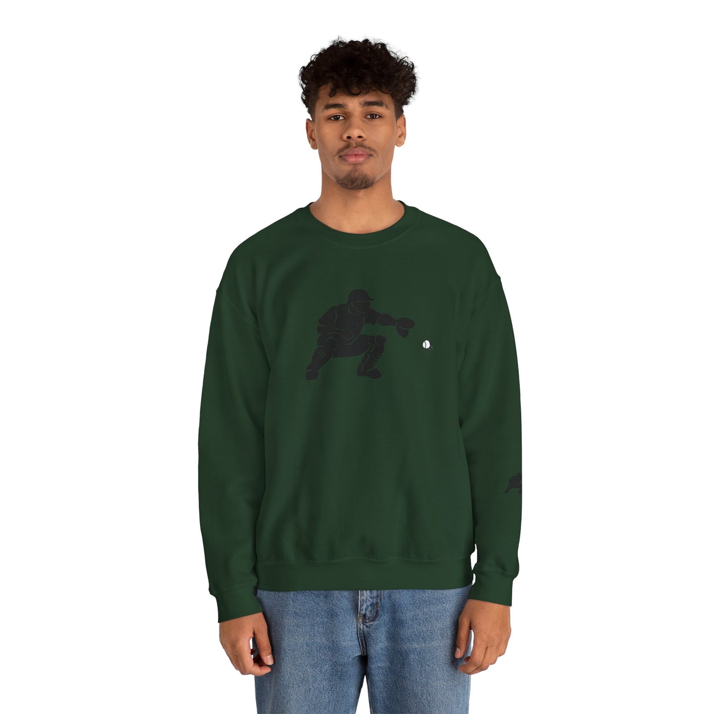 Baseball Catcher Crewneck Sweatshirt | Unisex Sports Apparel | Perfect for Game Days, Gifts, and Casual Wear | Baseball Lover's Gift - TRV