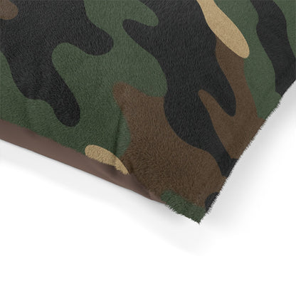 Camouflage Pet Bed — Plush Camo Dog & Cat Cushion