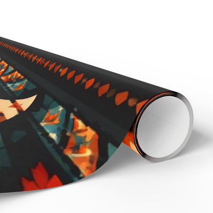 Southwestern Geo Pattern Wrapping Paper Roll — Rustic Aztec Gift Wrap